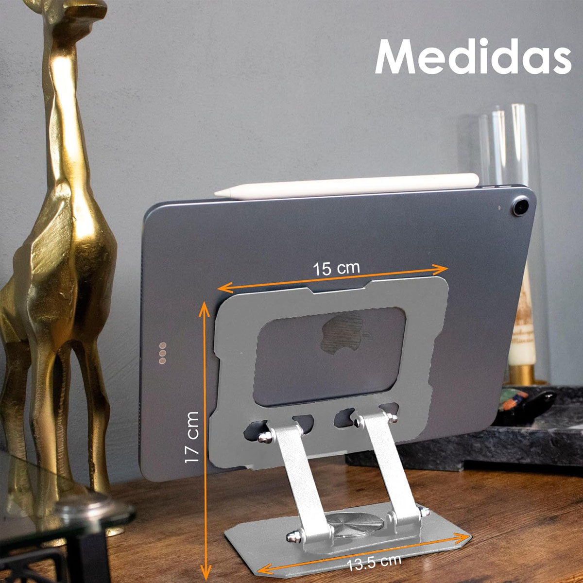 Foto 9 pulgar | Base Ajustable Para Tablet Estable  Flexible Y Compatible Con Todos Los Modelos
