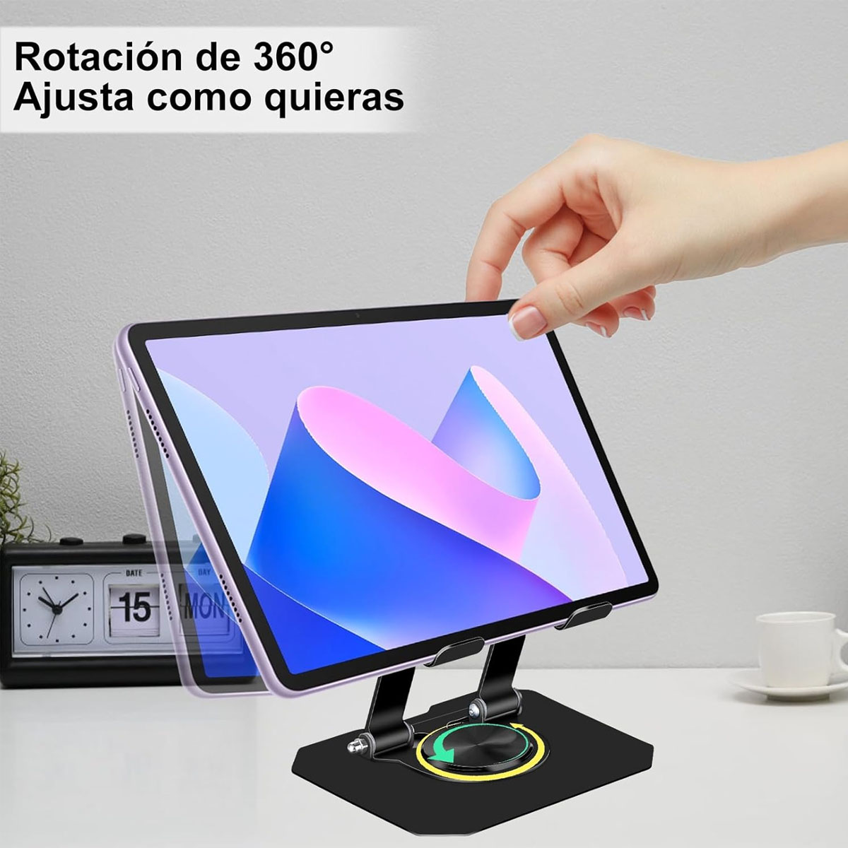 Foto 4 pulgar | Base Ajustable Para Tablet Estable  Flexible Y Compatible Con Todos Los Modelos Color Negro
