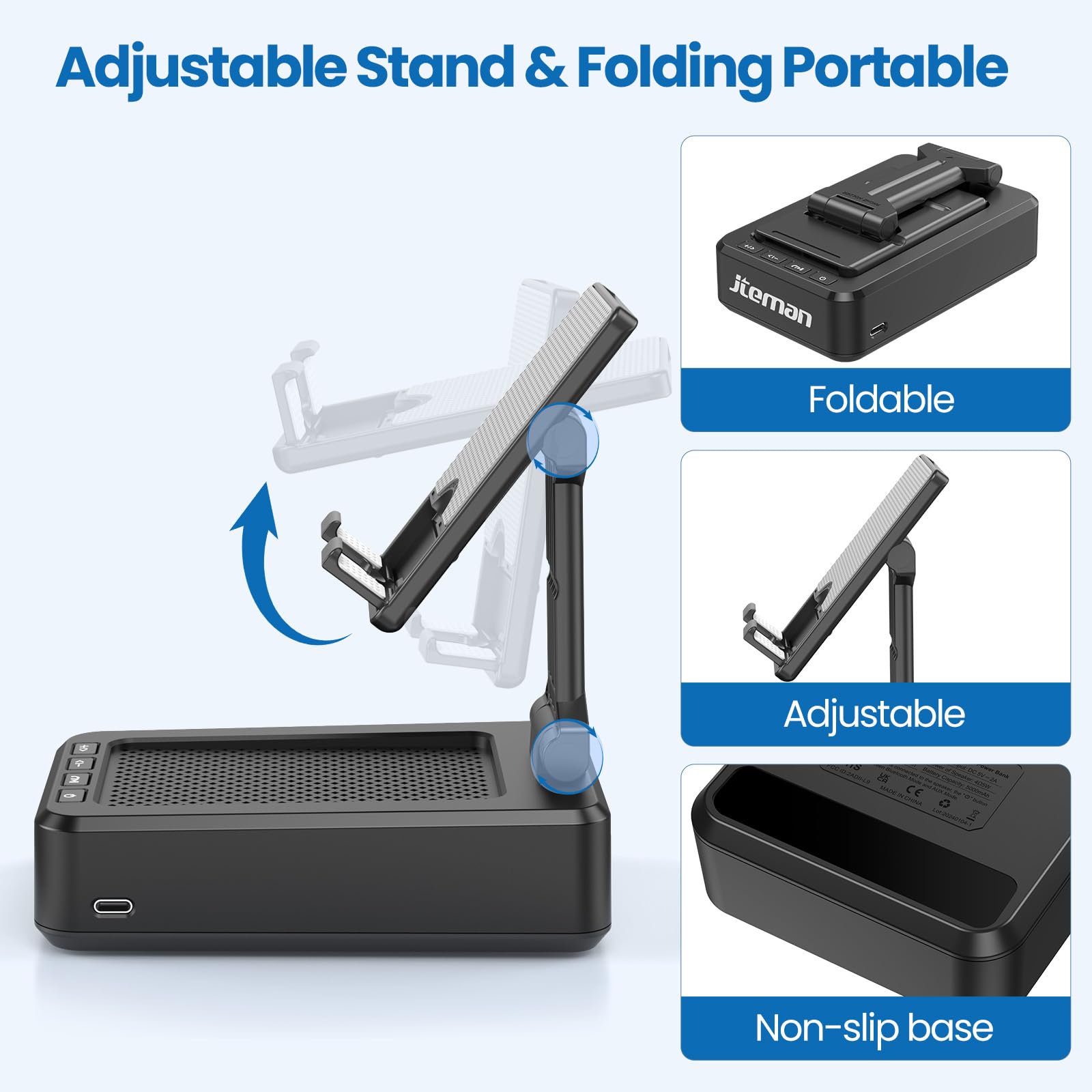 Foto 4 pulgar | Soporte Para Teléfono Celular Con Altavoz Bluetooth Jteman Hd Sound - Venta Internacional.