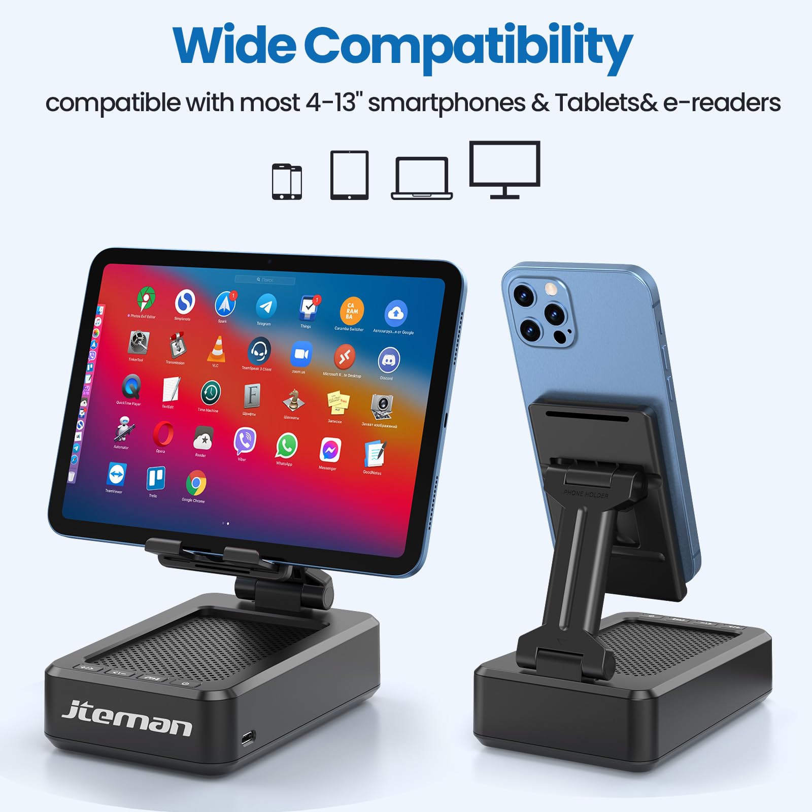 Foto 6 pulgar | Soporte Para Teléfono Celular Con Altavoz Bluetooth Jteman Hd Sound - Venta Internacional.