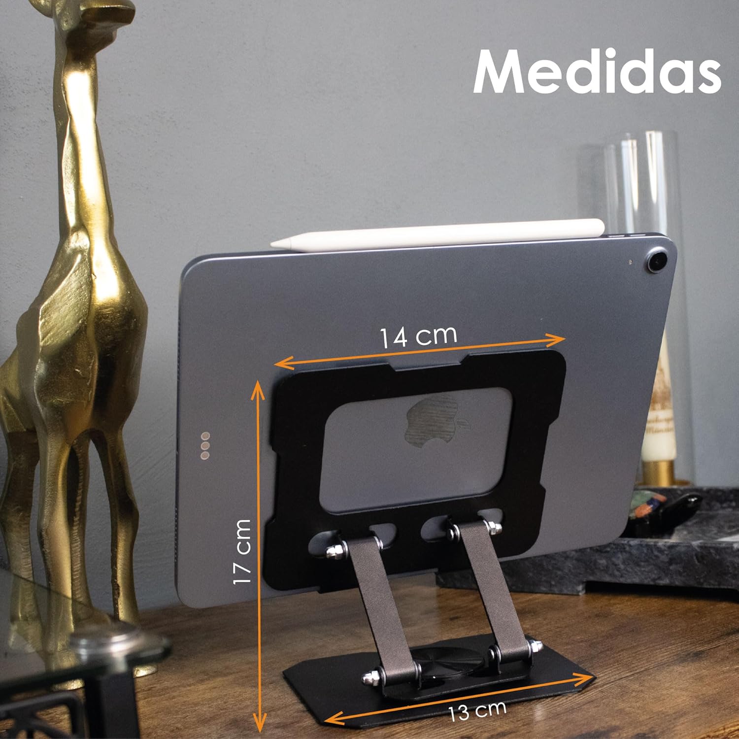 Foto 6 pulgar | Base Soporte Para Tablet Archy De Aluminio Multiposicion Base Giratoria Altura Ajustable Portatil Plegable Para Oficina