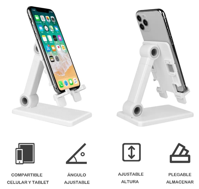Foto 3 pulgar | Soporte De Escritorio Xtellar Para Celular: Plegable  Ajustable Y Universal
