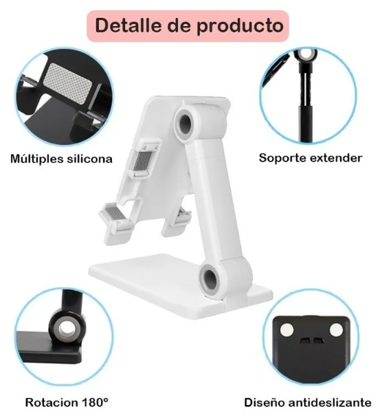 Foto 4 pulgar | Soporte De Escritorio Xtellar Para Celular: Plegable  Ajustable Y Universal