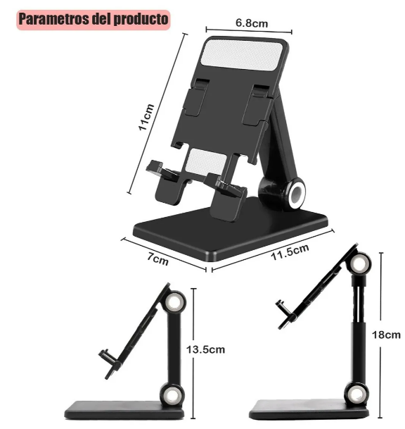 Foto 5 pulgar | Soporte De Escritorio Xtellar Para Celular: Plegable  Ajustable Y Universal