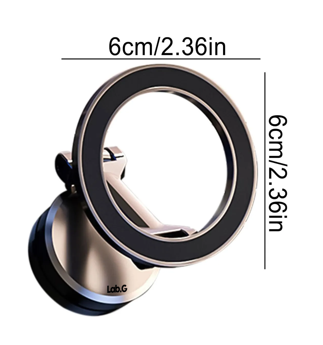 Foto 4 | Base Soporte Magnetico Para Celular Para Coche Gris