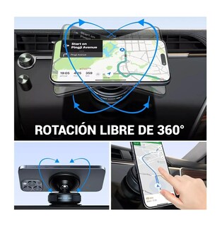 Foto 3 | Soporte Para Celular Automóvil Succión Magnétic Negro
