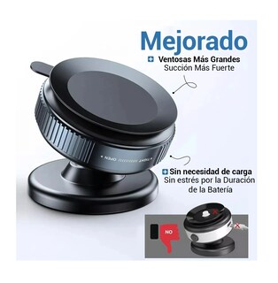 Foto 5 | Soporte Para Celular Automóvil Succión Magnétic Negro