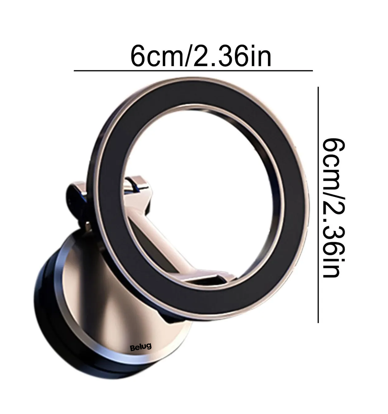 Foto 5 pulgar | Base Soporte Magnetico Para Celular Para Coche Gris