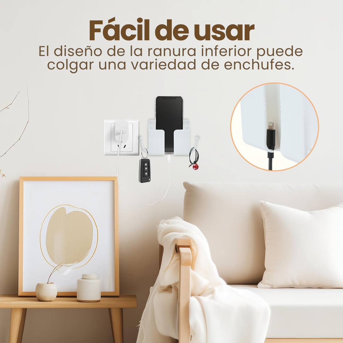 Foto 4 pulgar | Apoya Celular Adhesivo para Pared 3 Piezas