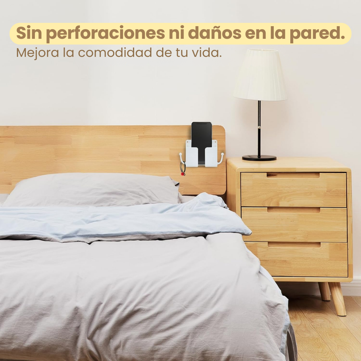 Foto 4 | Apoya Celular Adhesivo para Pared 3 Piezas