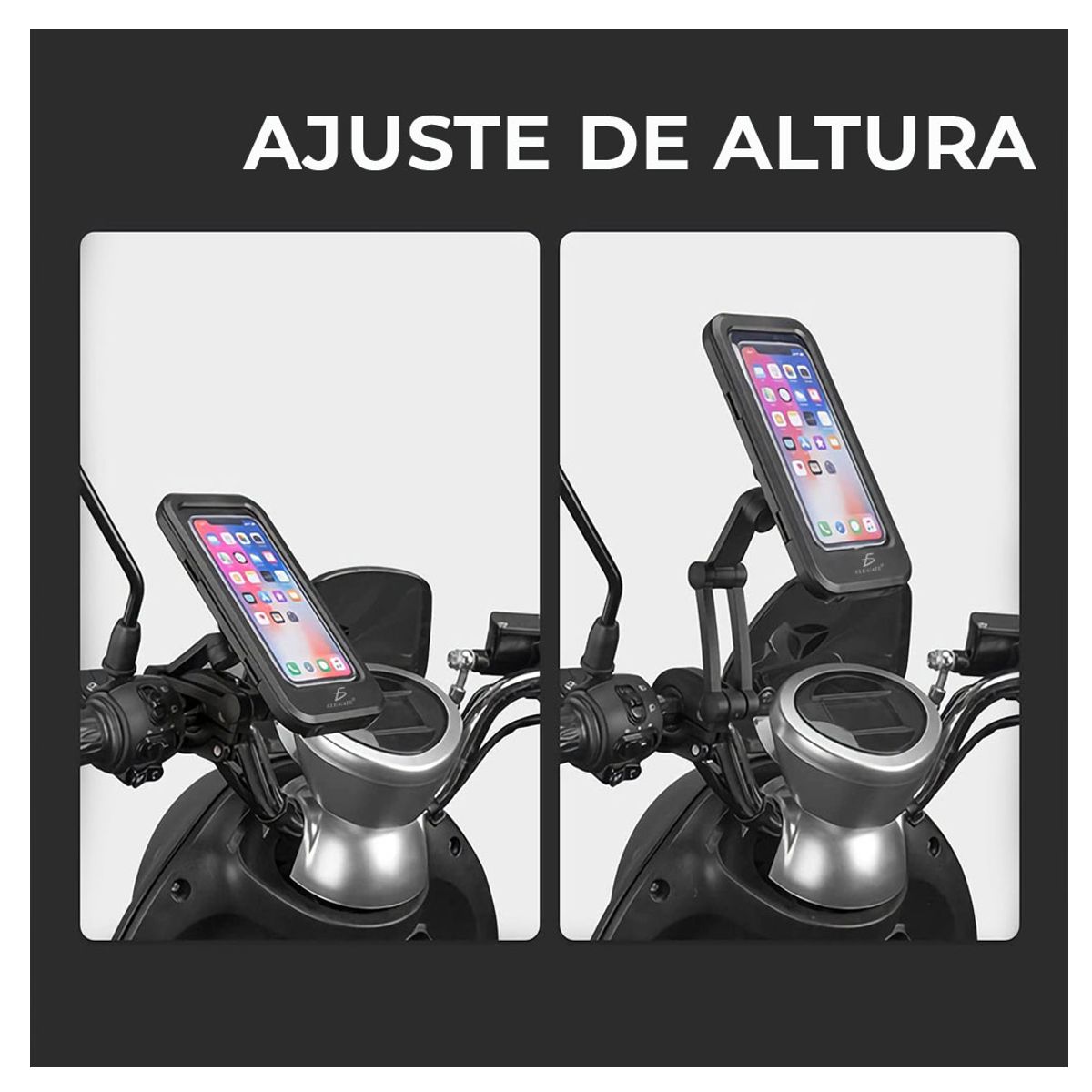 Foto 6 pulgar | Soporte Articulado Impermeable De Celular Para Bicicleta O Moto Elegate Hold73 Negro