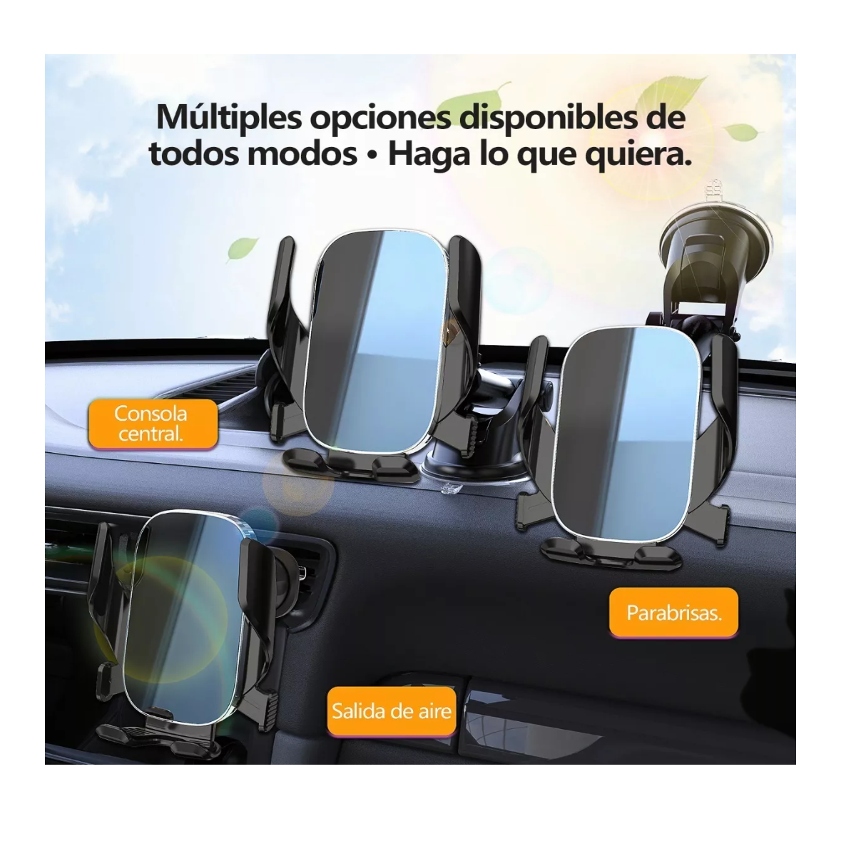 Foto 4 pulgar | Soporte para Celular para Coche Estable Antichoque Esi-6104 color Negro