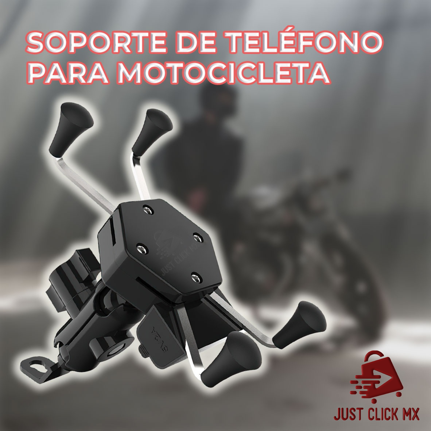 Foto 5 pulgar | Soporte Porta Celular Con Usb Para Motocicleta