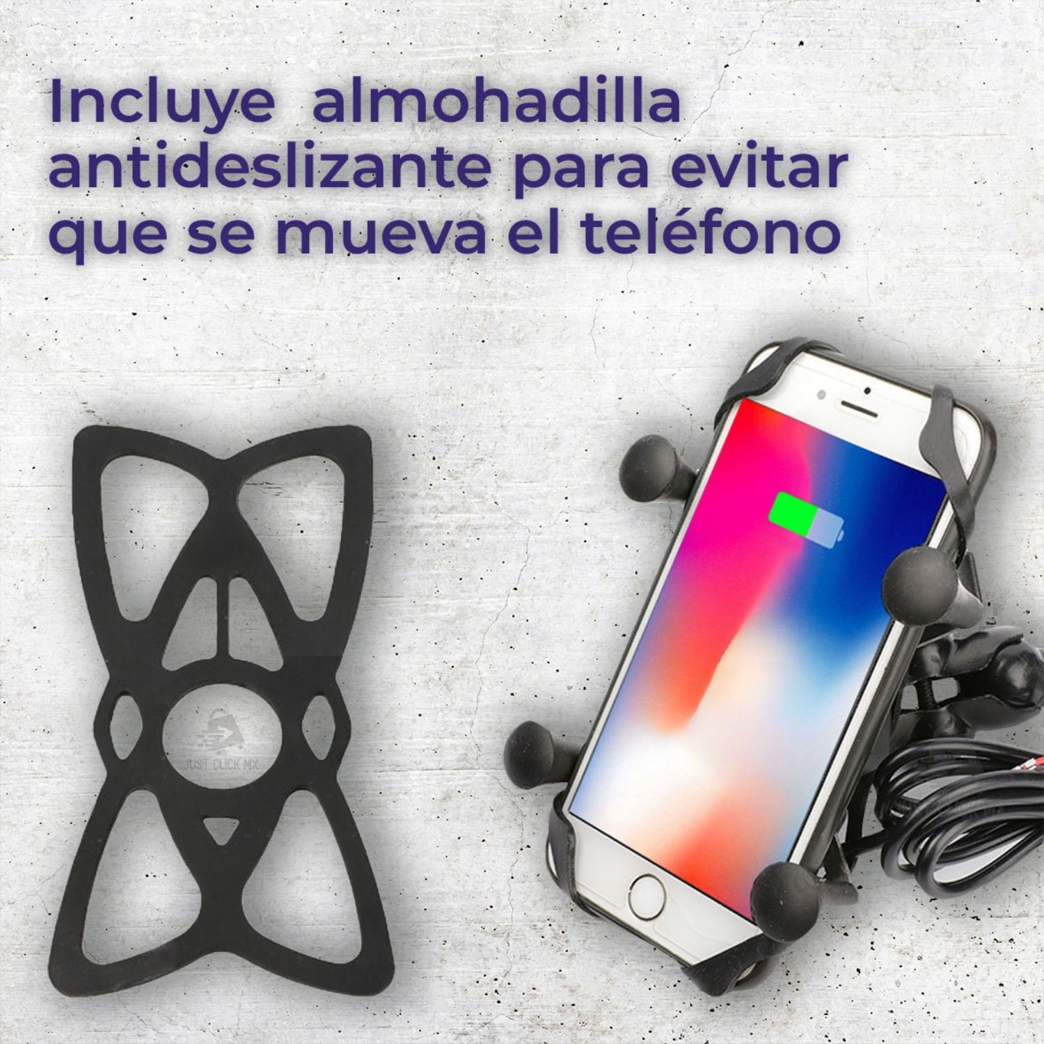 Foto 7 pulgar | Soporte Porta Celular Con Usb Para Motocicleta