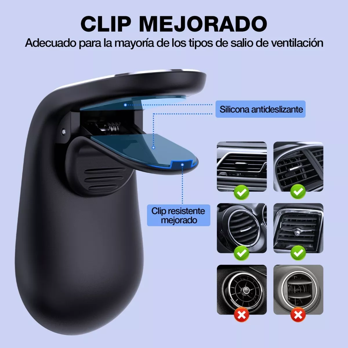 Foto 4 pulgar | Soporte Celular Auto Magnético Base Celular  Eo Safe Imports Esi-10531 Negro