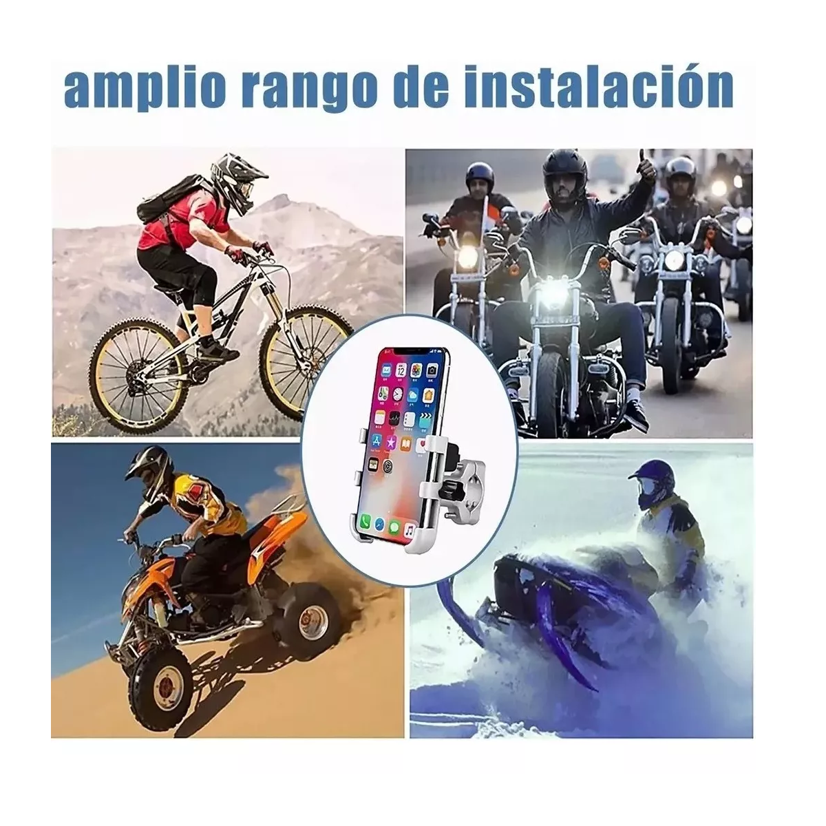 Foto 2 | Para Soporte De Celular Con Carga Usb Motocicleta Eo Safe Imports Esi-10538 Blanco