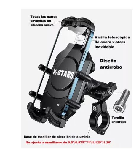 Foto 4 pulgar | Soporte Porta Celular Antirrobo para Motocicleta Wünd