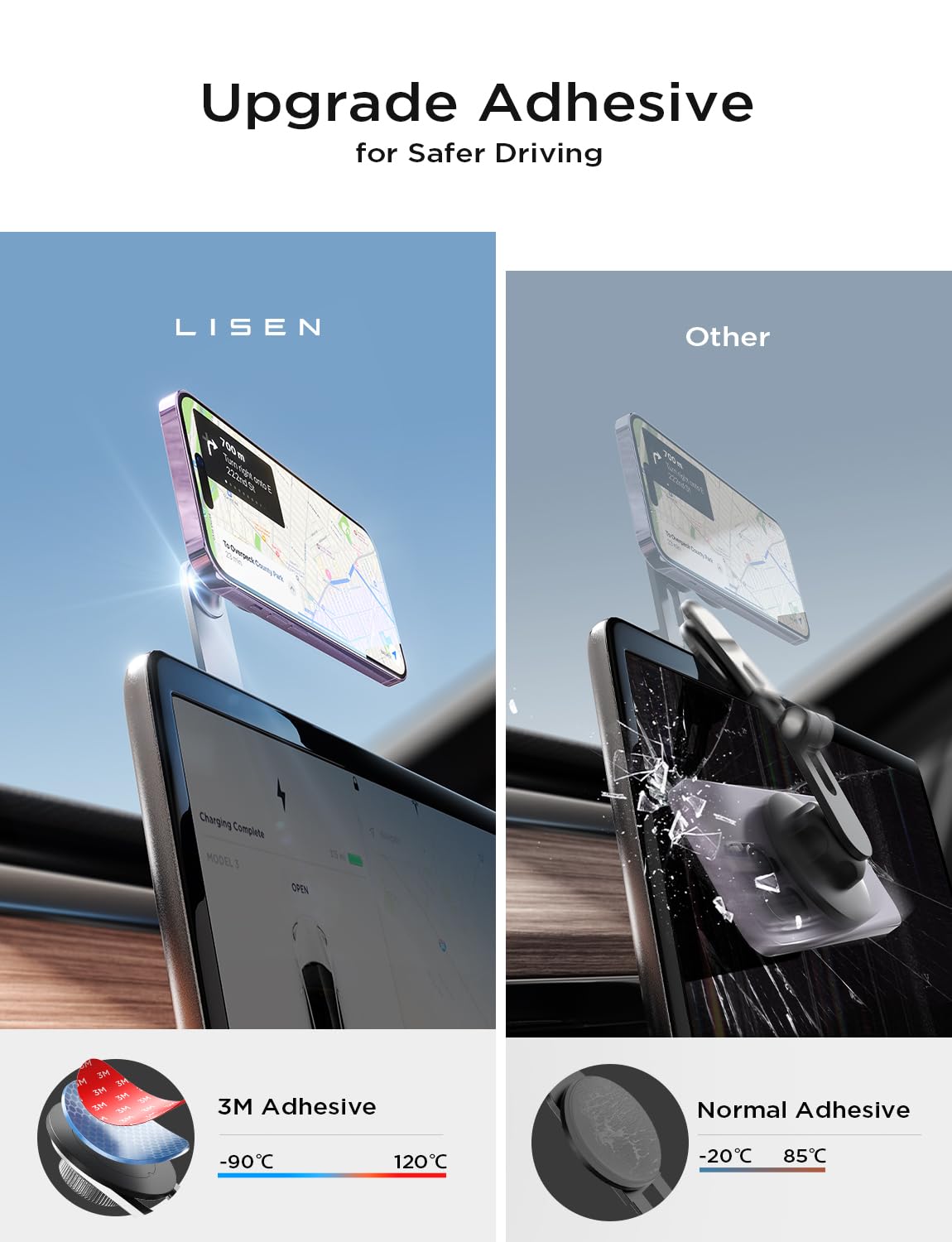 Foto 3 | Soporte De Teléfono Lisen Tesla Para Tesla Model 3/y/x/s - Venta Internacional.