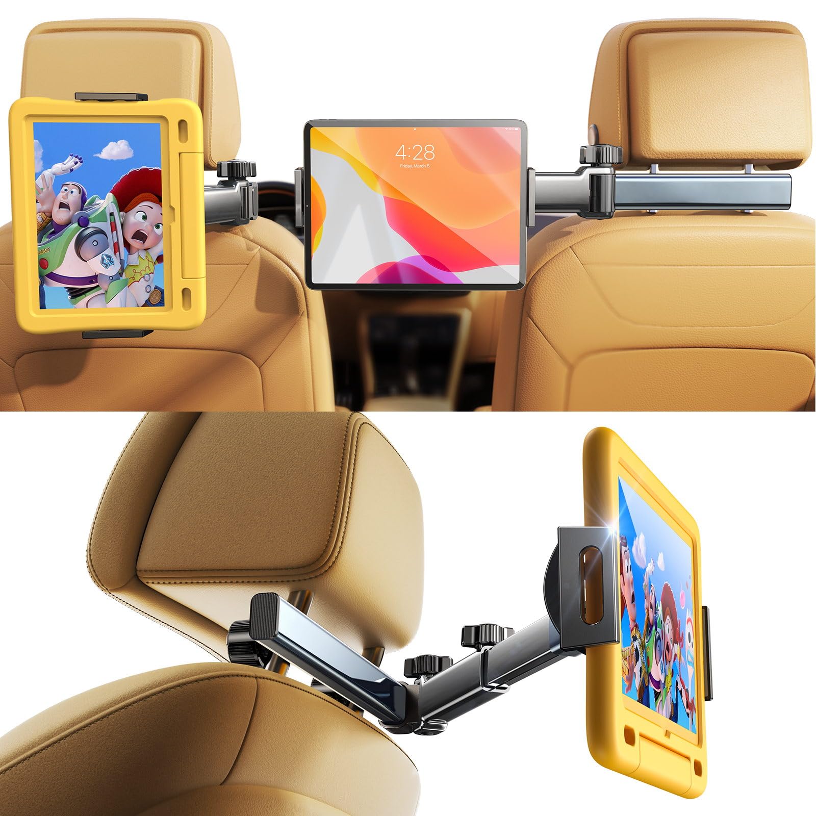 Foto 2 pulgar | Soporte Para Ipad De Coche Lisen Para Ipad [3 En 1], Asiento Trasero De 4,7 A 11 Pulgadas - Venta Internacional.