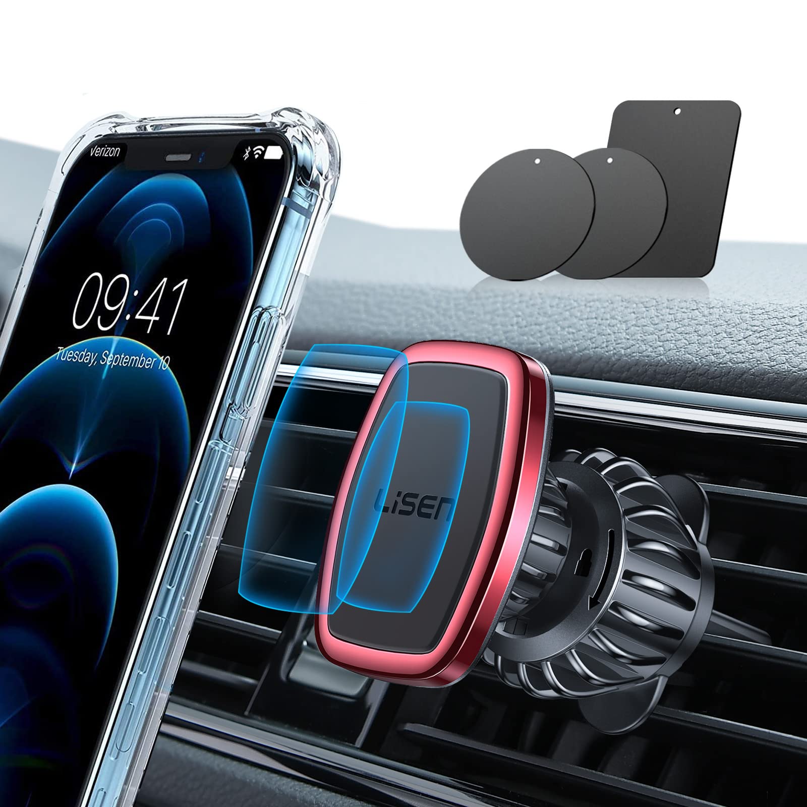 Soporte Magnético Para Teléfono De Coche Lisen, 6 Imanes Fuertes - Venta Internacional.