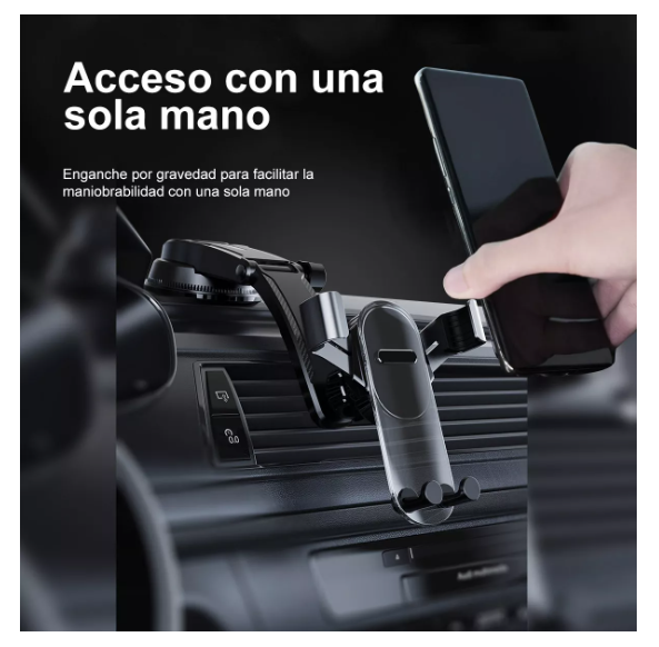 Foto 4 pulgar | Soporte Para Teléfono Coche Estable Antichoque Con Ventosa Wünd