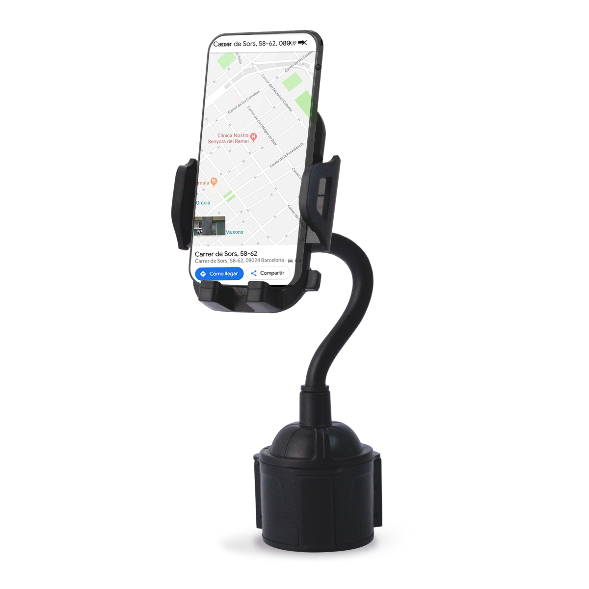 Archy Base Soporte Porta Celular Para Auto Giratorio 360 Carro Para Portavasos De Coche, Flexible, Ajustable Y U