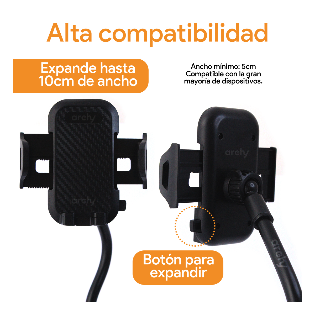 Foto 6 | Archy Base Soporte Porta Celular Para Auto Giratorio 360 Carro Para Portavasos De Coche, Flexible, Ajustable Y U