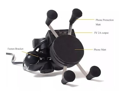 Foto 3 | Soporte Para Teléfono Celular Para Motocicleta Con Cargador Usb - Venta Internacional.