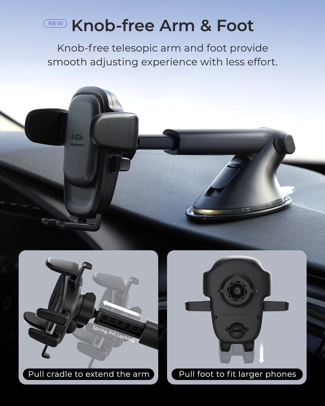 Foto 6 pulgar | Soporte De Coche Iottie Easy One Touch 6 Para Iphone Samsung - Venta Internacional.