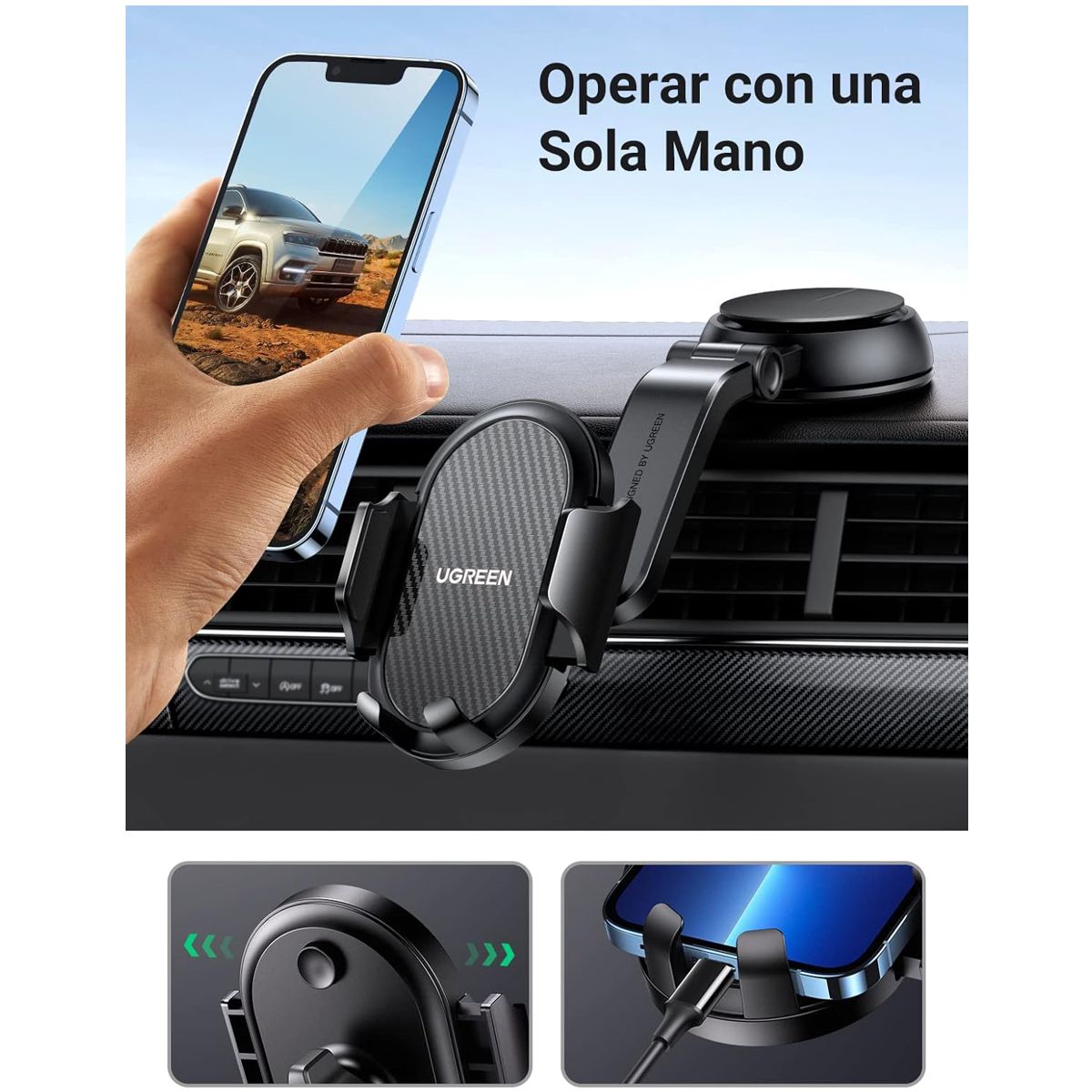 Foto 5 | Ugreen Soporte Para Teléfono Con Ventosa Tipo Cascada