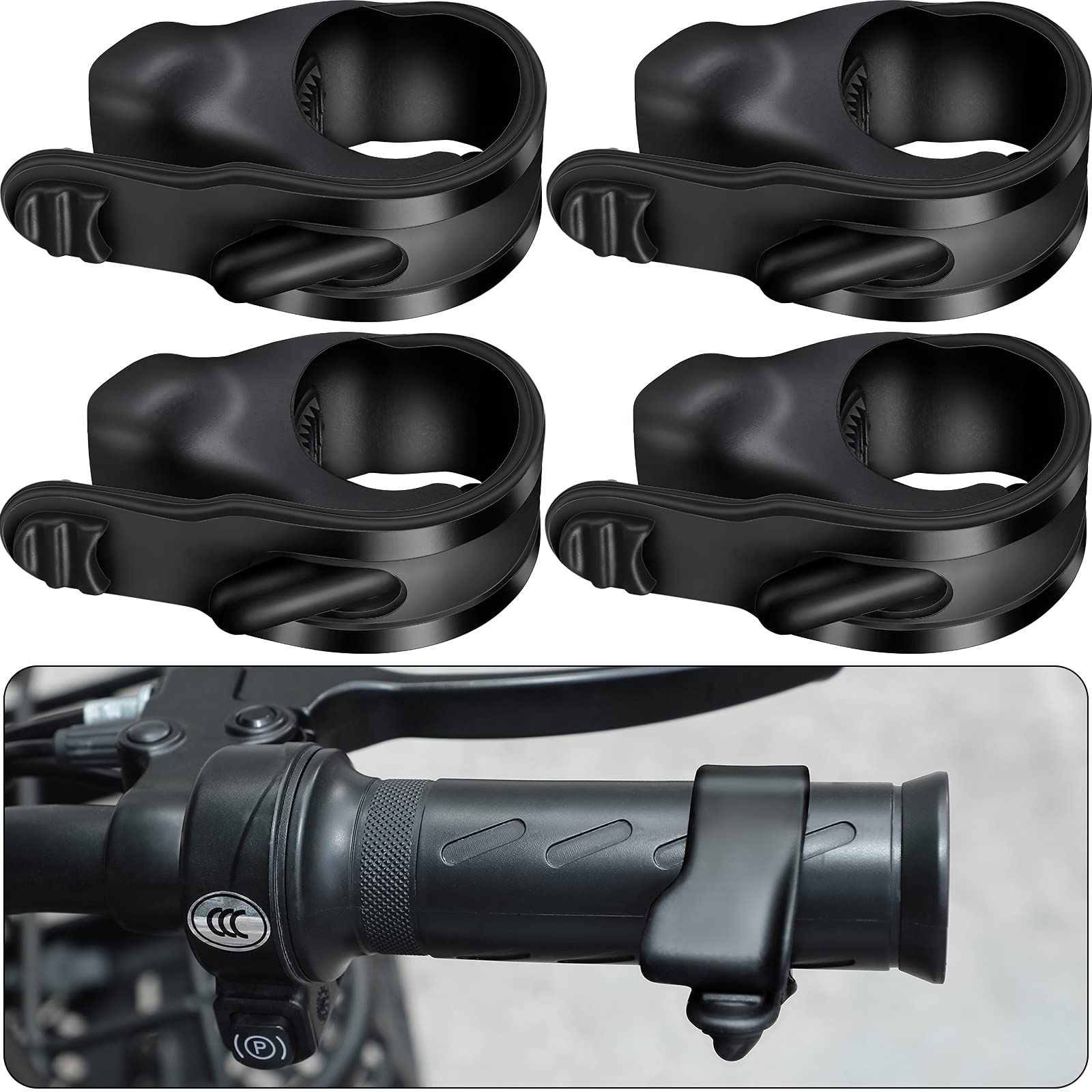 Foto 2 pulgar | Soporte De Acelerador Para Motocicleta Cruise Control Assist, 4 Unidades, Negro - Venta Internacional.