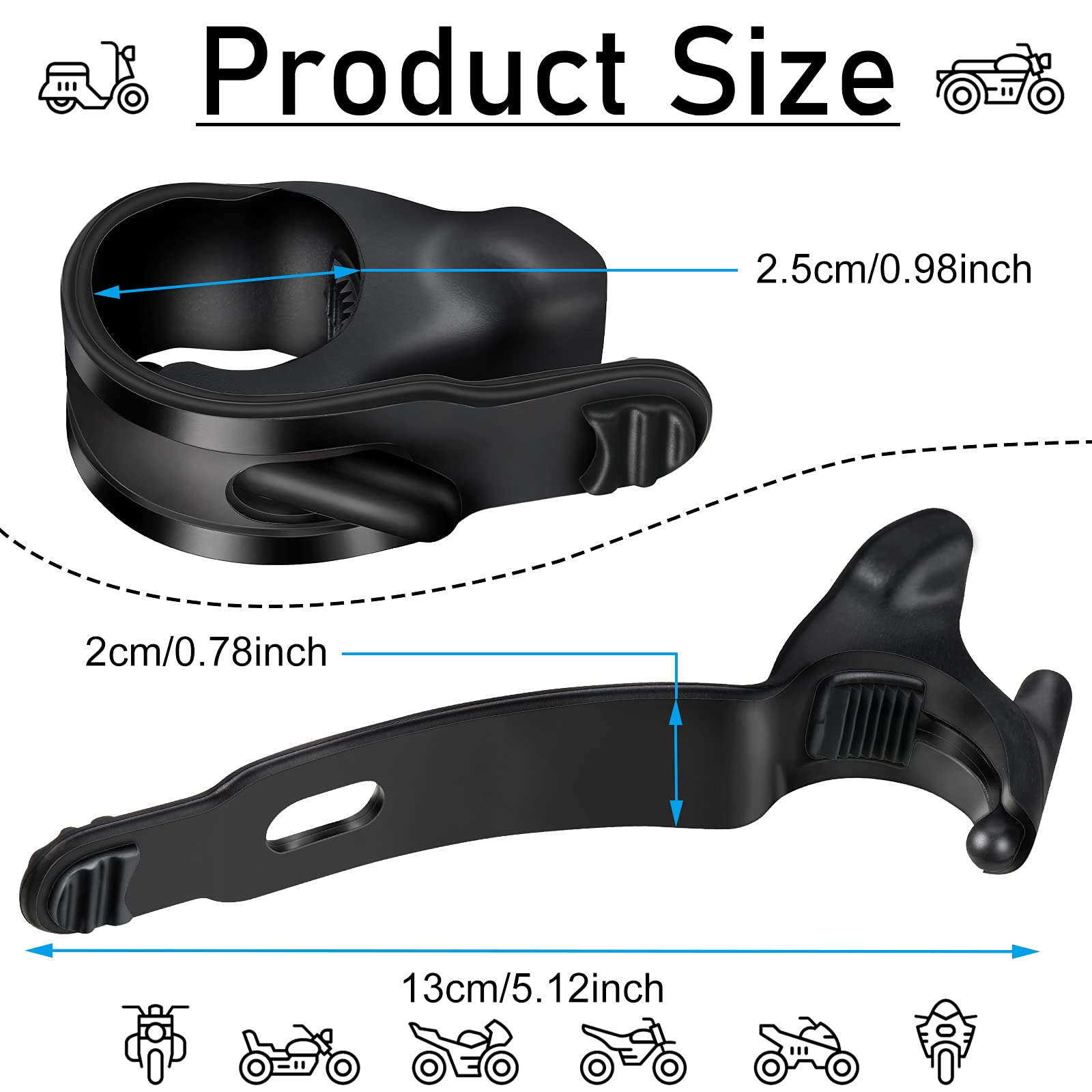 Foto 3 pulgar | Soporte De Acelerador Para Motocicleta Cruise Control Assist, 4 Unidades, Negro - Venta Internacional.