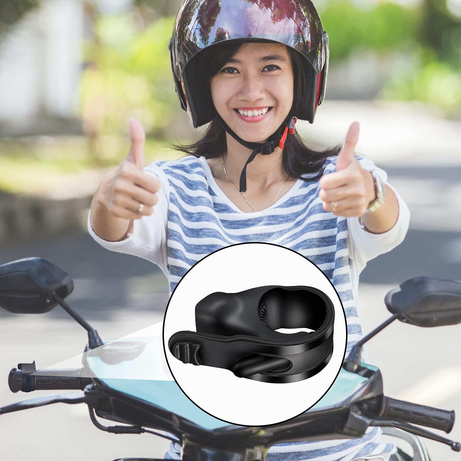 Foto 6 pulgar | Soporte De Acelerador Para Motocicleta Cruise Control Assist, 4 Unidades, Negro - Venta Internacional.