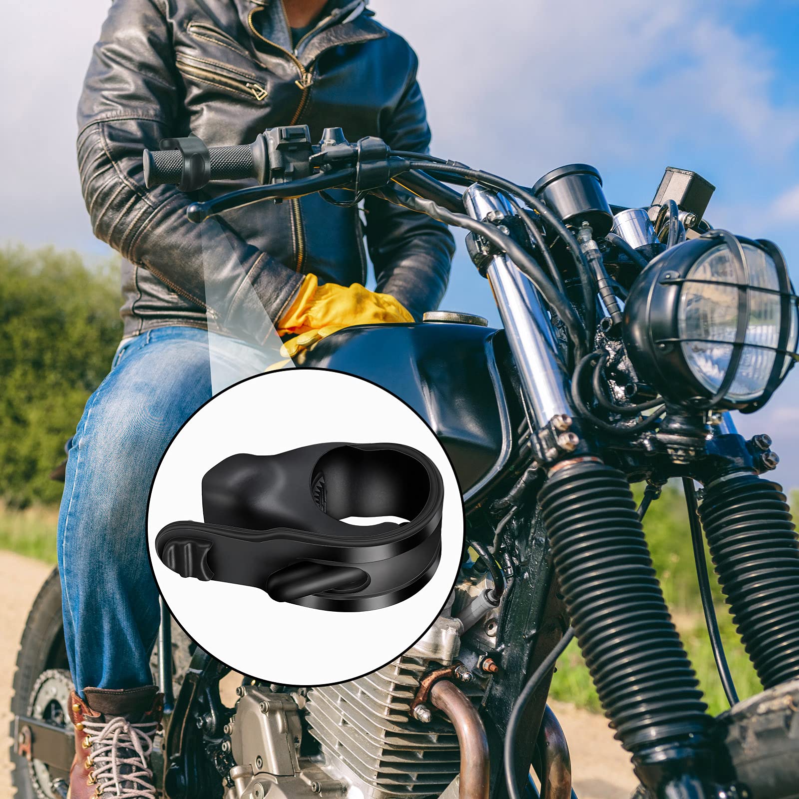 Foto 7 pulgar | Soporte De Acelerador Para Motocicleta Cruise Control Assist, 4 Unidades, Negro - Venta Internacional.