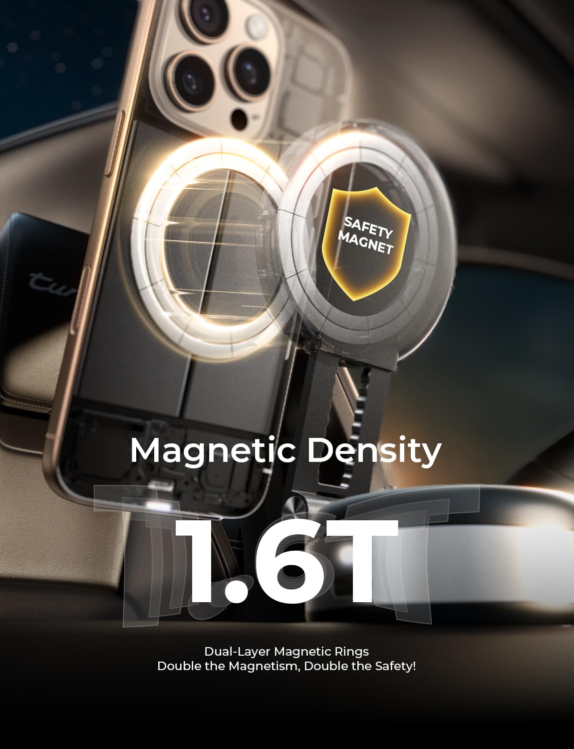 Foto 6 pulgar | Soporte De Teléfono De Coche Lisen Con Succión Magnética Al Vacío Para Iphone - Venta Internacional.