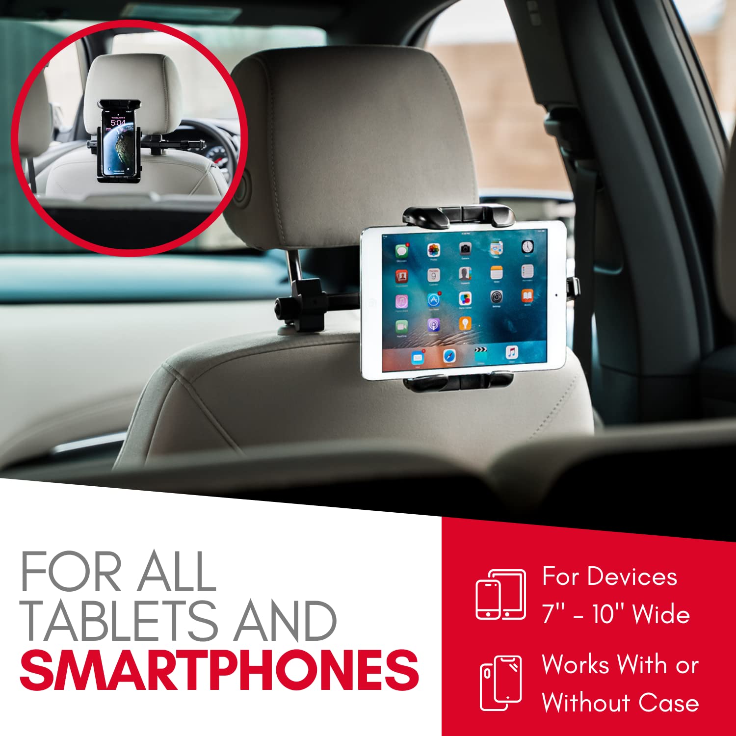 Foto 3 | Soporte Para Tablet Macally Para Reposacabezas De Coche Ipad Pro/air/mini - Venta Internacional.