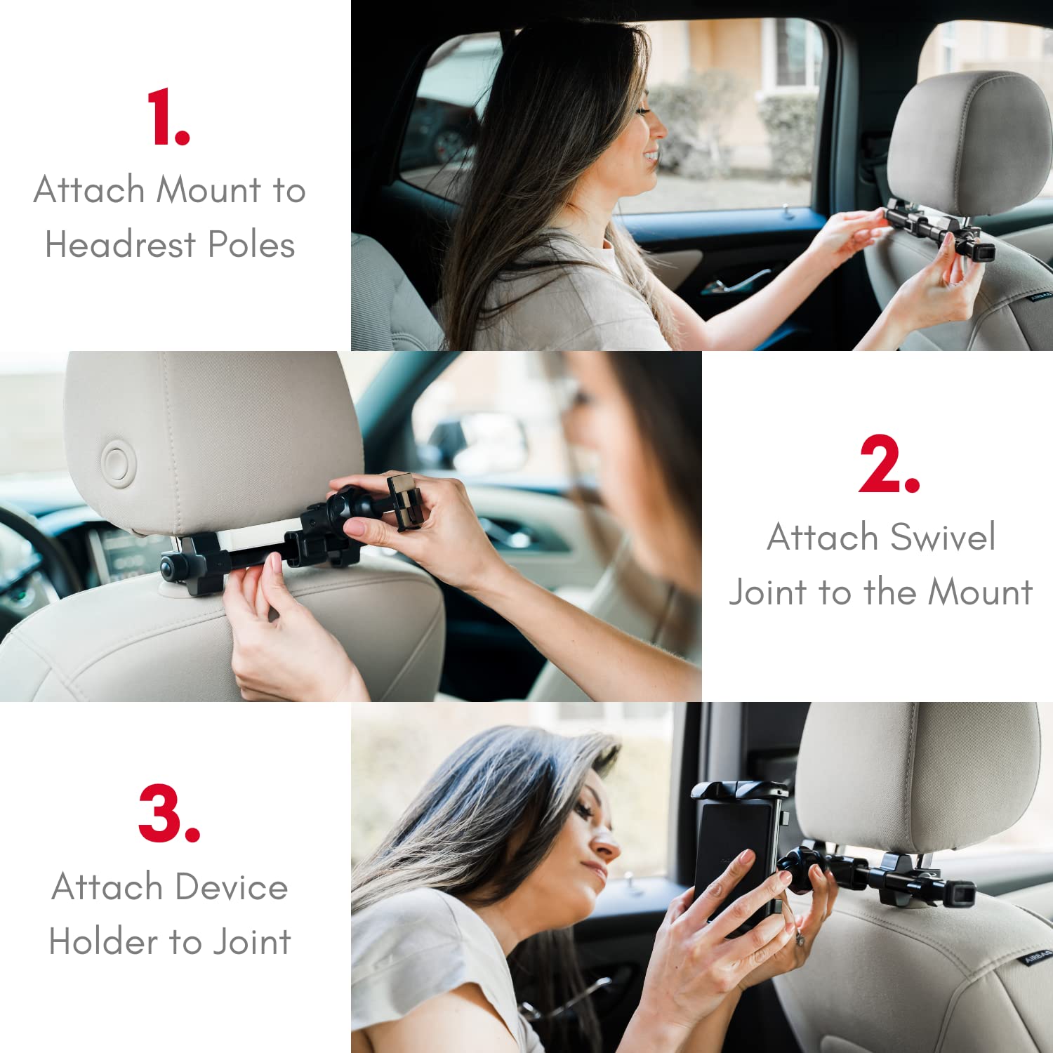 Foto 7 pulgar | Soporte Para Tablet Macally Para Reposacabezas De Coche Ipad Pro/air/mini - Venta Internacional.