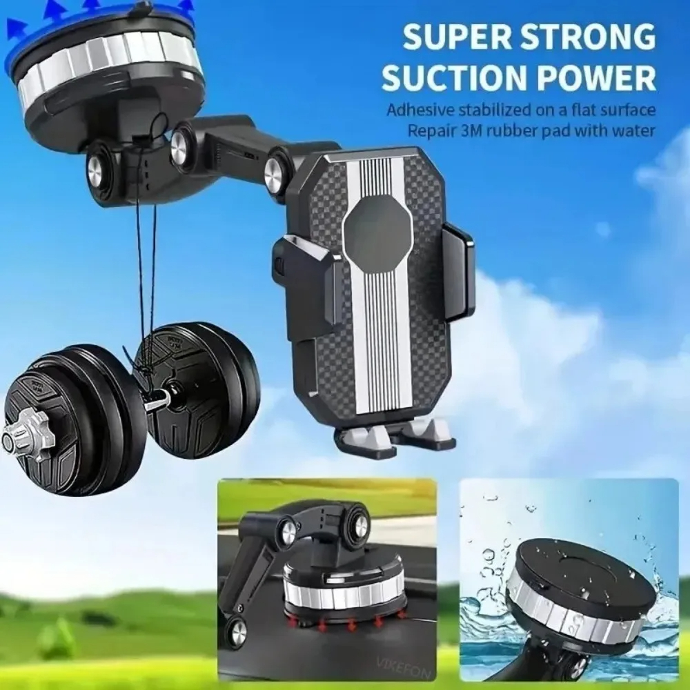 Foto 4 pulgar | Soporte Grande De Celular Para Coche Auto 360 Grados Ventosa