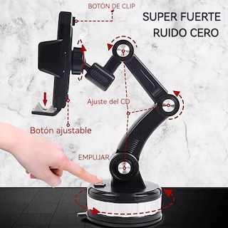 Foto 6 | Soporte Grande De Celular Para Coche Auto 360 Grados Ventosa