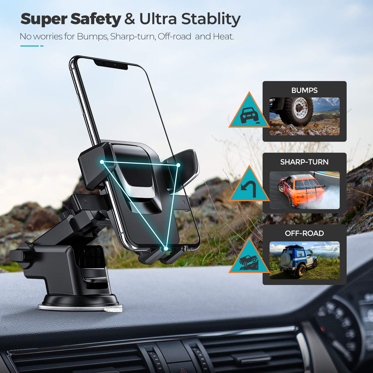 Foto 7 | Almohadilla De Gel Adhesiva Lavable Oribox Para El Salpicadero Del Coche - Venta Internacional.