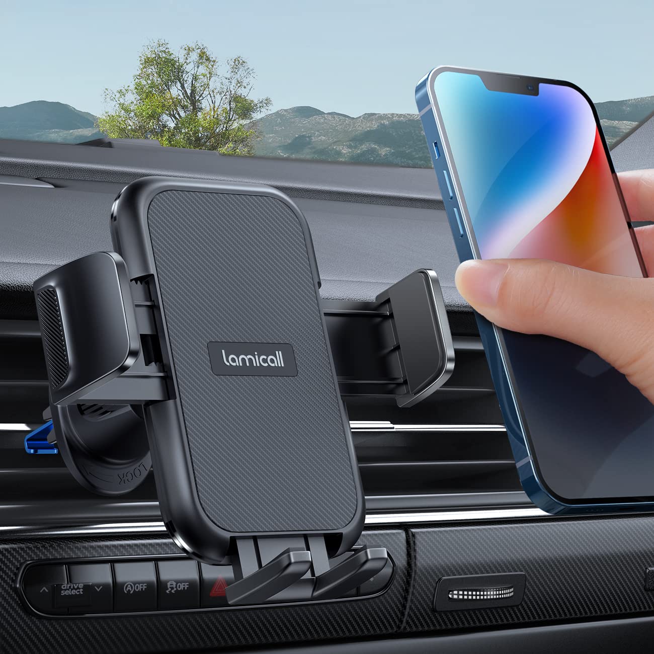 Foto 2 pulgar | Soporte Para Teléfono De Coche Lamicall 2025 Con Abrazadera Más Ancha, Ventilación, Gris Oscuro - Venta Internacional.