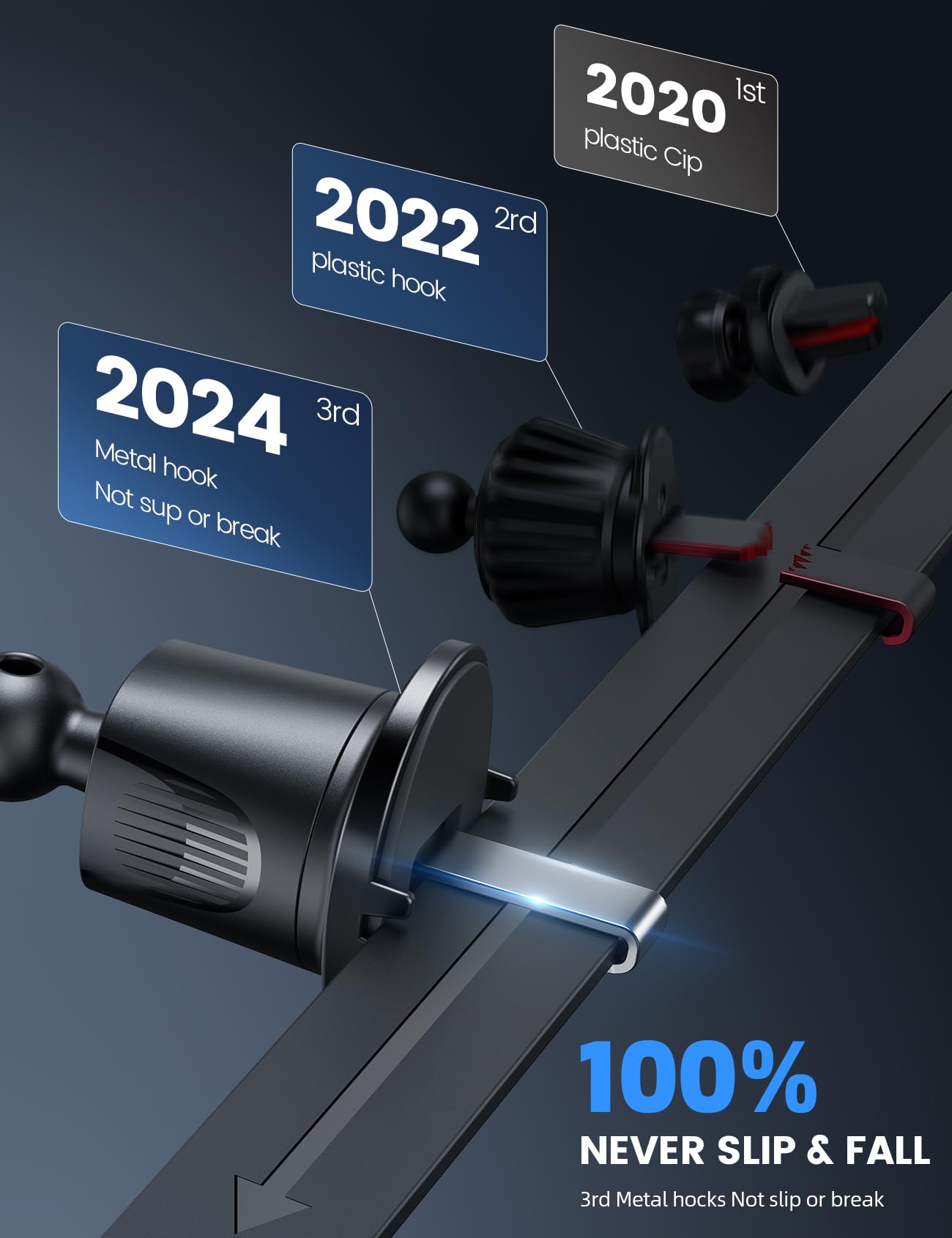 Foto 4 pulgar | Soporte Para Teléfono De Coche Lamicall 2025 Con Abrazadera Más Ancha, Ventilación, Gris Oscuro - Venta Internacional.