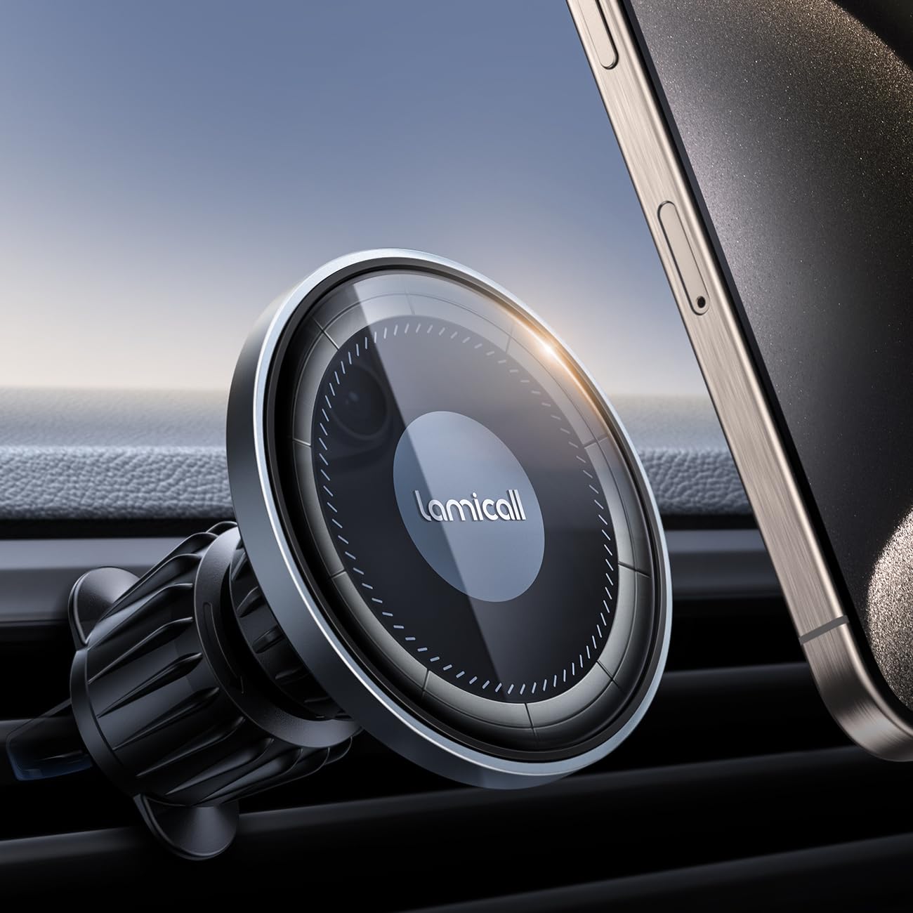 Soporte De Coche Lamicall Para Magsafe Con 20 Imanes Fuertes Para Iphone - Venta Internacional.