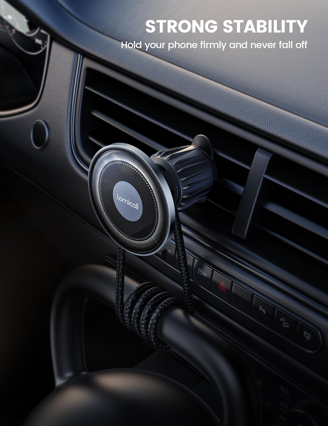 Foto 4 pulgar | Soporte De Coche Lamicall Para Magsafe Con 20 Imanes Fuertes Para Iphone - Venta Internacional.