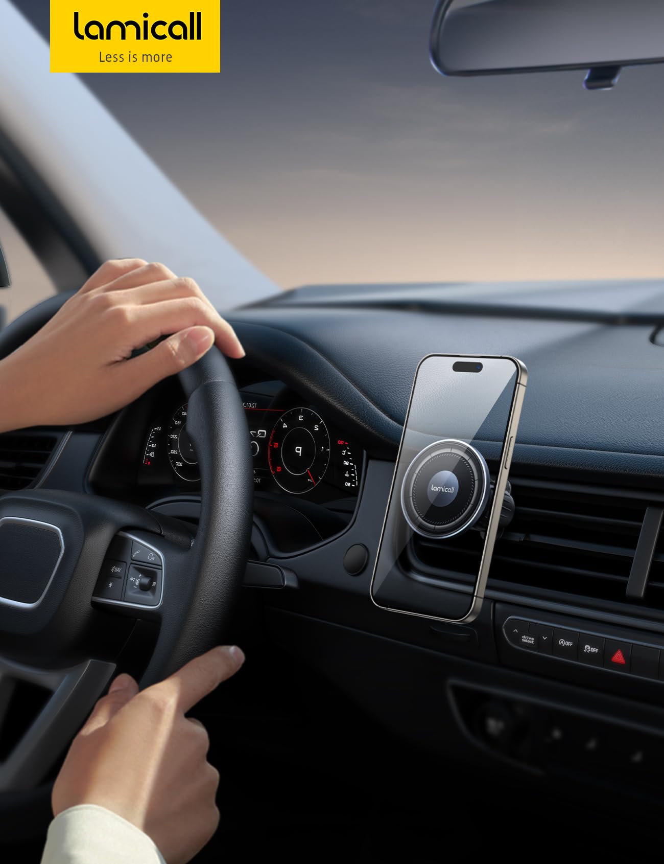Foto 8 pulgar | Soporte De Coche Lamicall Para Magsafe Con 20 Imanes Fuertes Para Iphone - Venta Internacional.