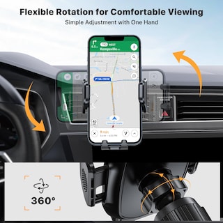 Foto 4 | Soporte Para Teléfono De Coche Miracase Con Clip De Metal Negro Oscuro - Venta Internacional.