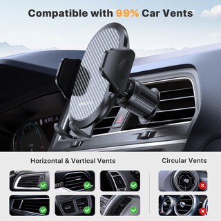 Foto 5 | Soporte Para Teléfono De Coche Miracase Con Clip De Metal Negro Oscuro - Venta Internacional.