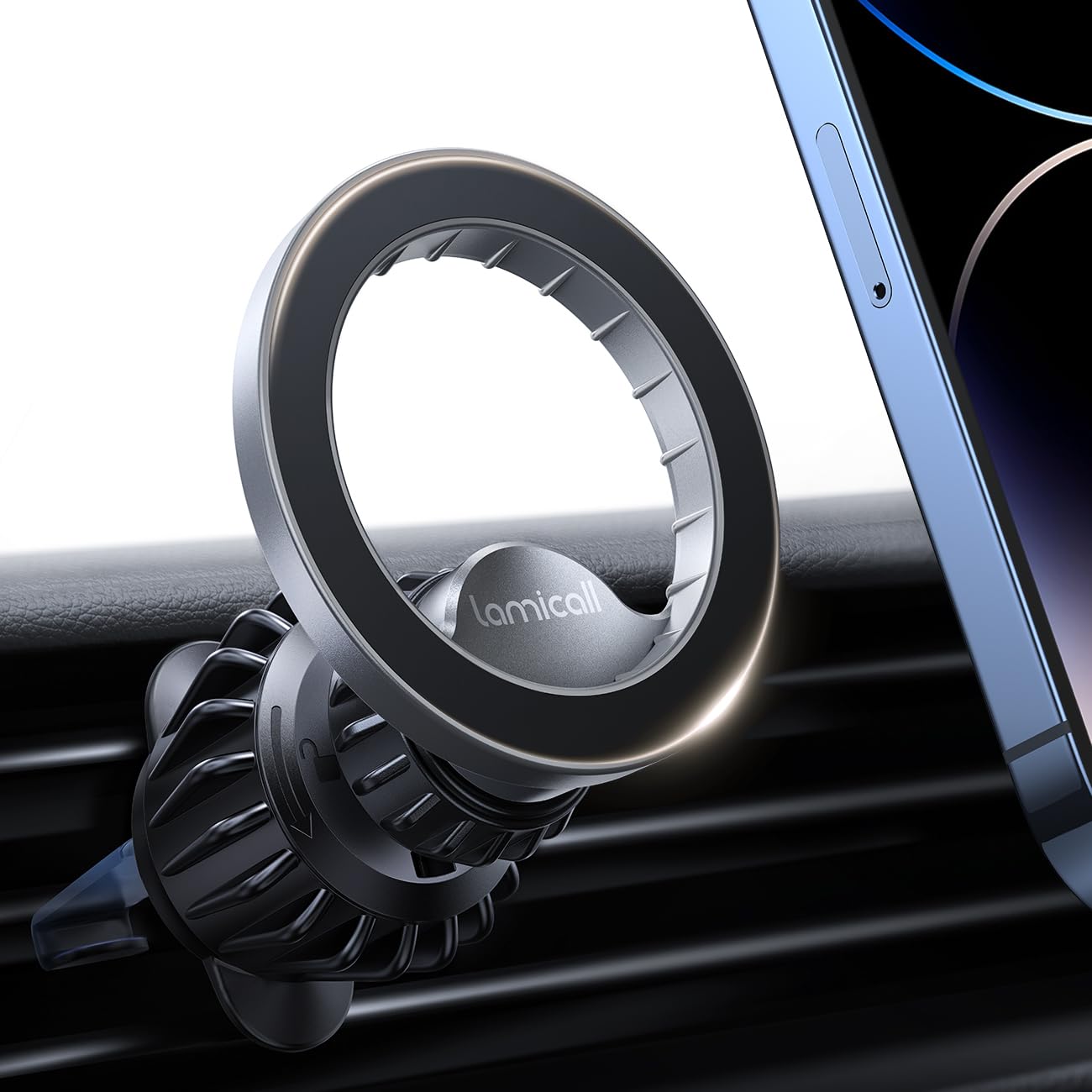 Foto 2 pulgar | Soporte Para Coche Lamicall Compatible Con Magsafe Con 20 Superimanes Para Iphone - Venta Internacional.