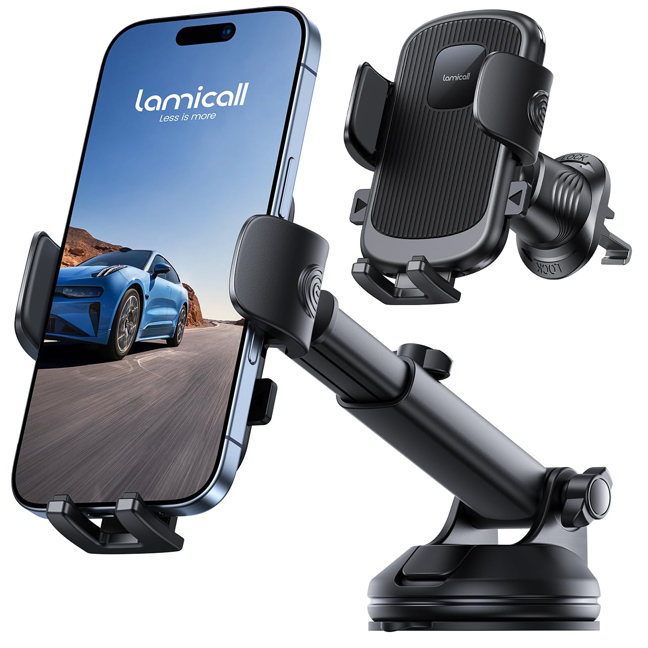 Foto 2 pulgar | Soporte Para Teléfono De Coche Lamicall 3 En 1 Para Iphone 16 Y Más - Venta Internacional.