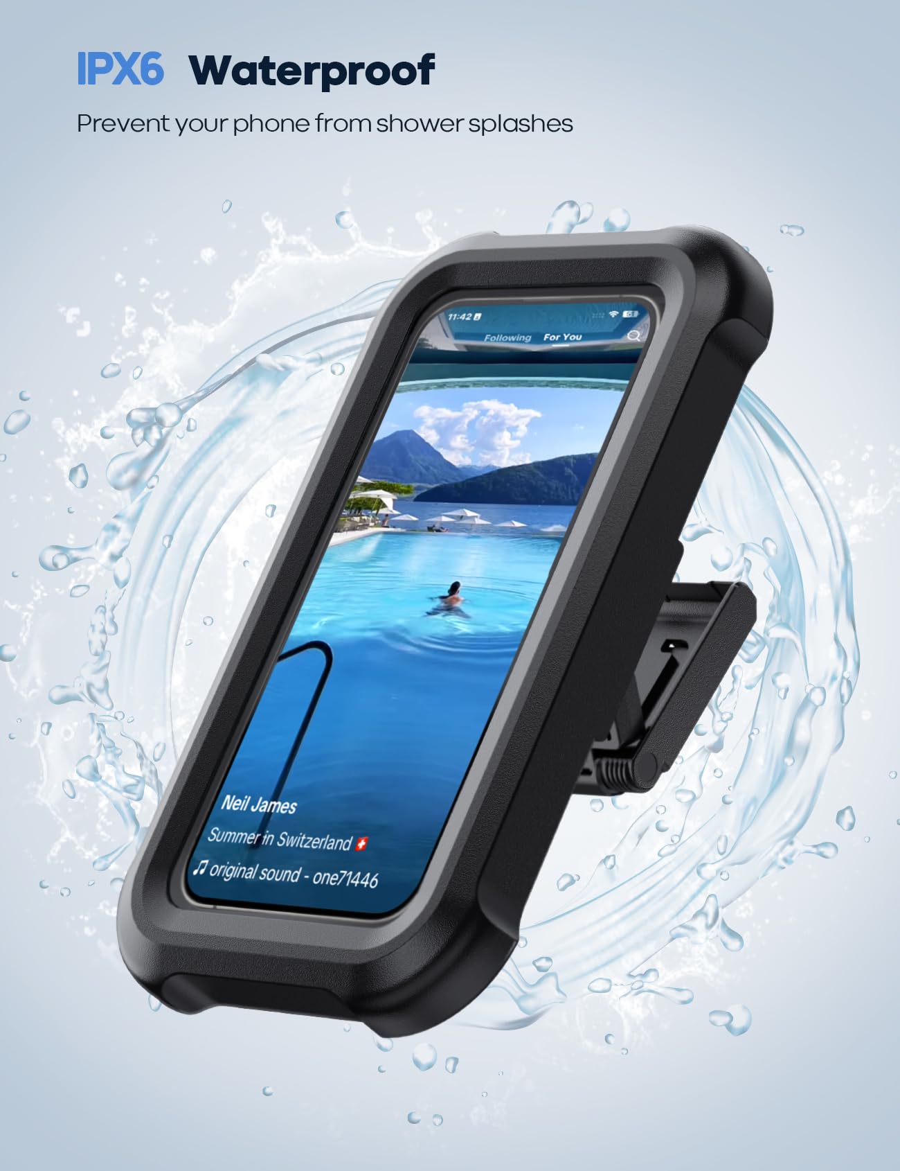 Foto 4 pulgar | Soporte De Teléfono De Ducha Lamicall Impermeable Para Iphone 4-7 - Venta Internacional.